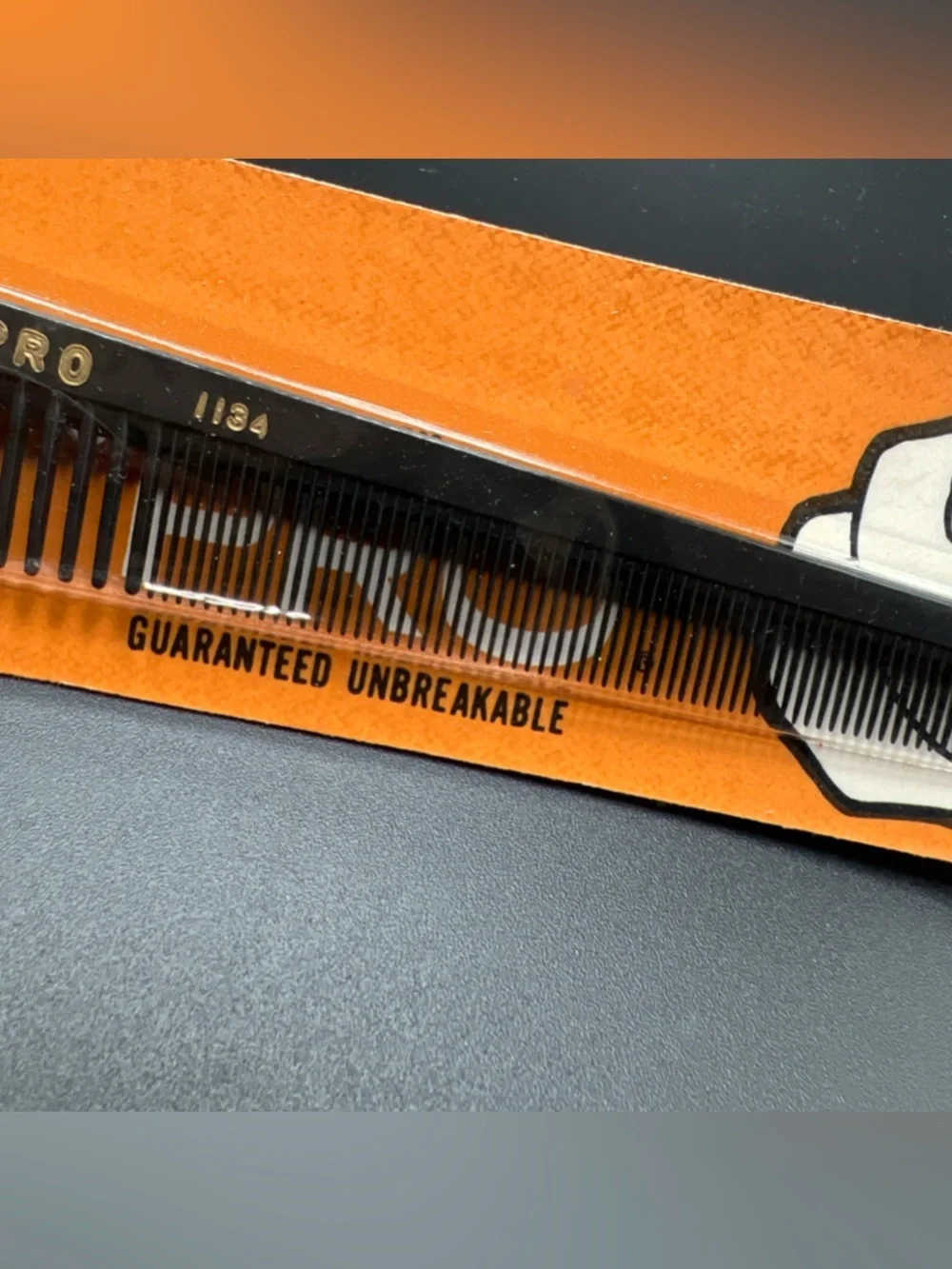 NOS Vintage Sealed Pro 1134 Unbreakable Comb 1960's 1970's